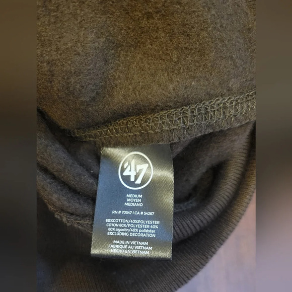 NWT Cleveland Browns '47 Brand Block Logo NFL Official Hoodie Size Medium - Picture 13 of 14